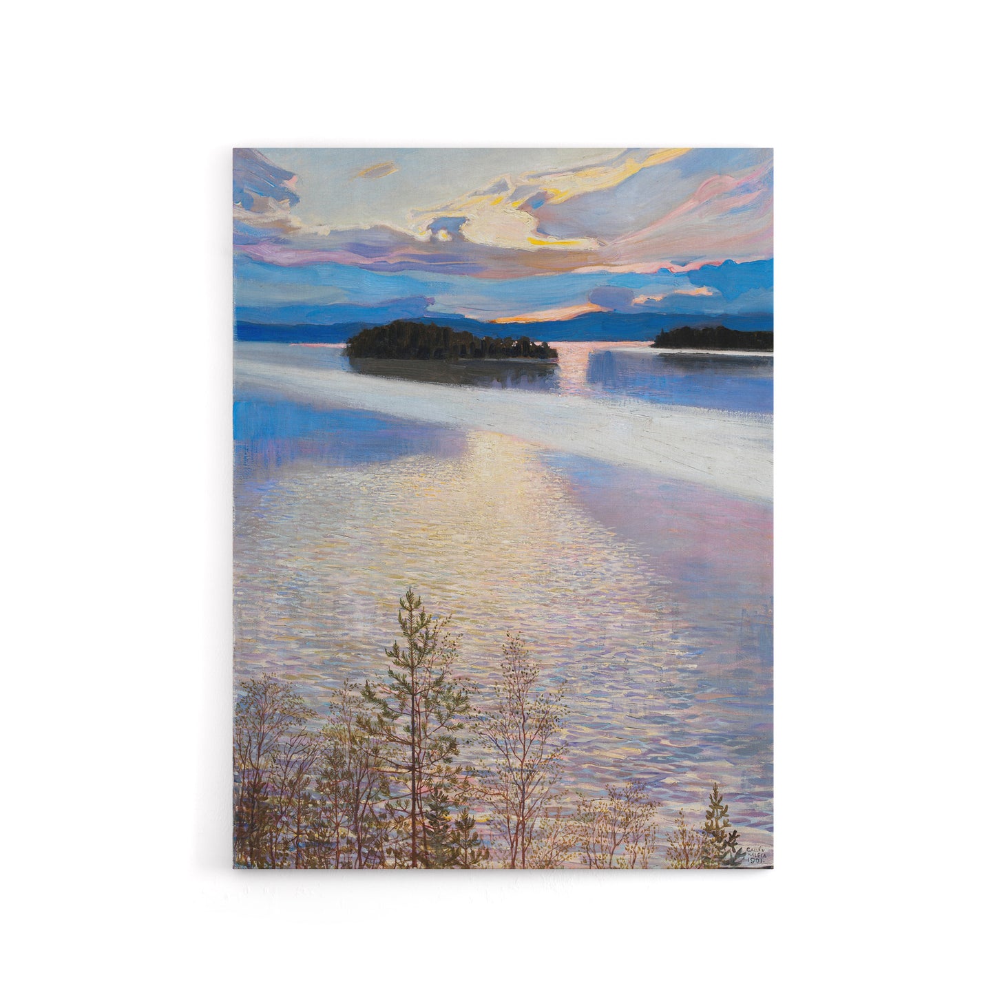 Akseli Gallen Kallela Lake View Coastal Landscape Canvas Wall Art Print