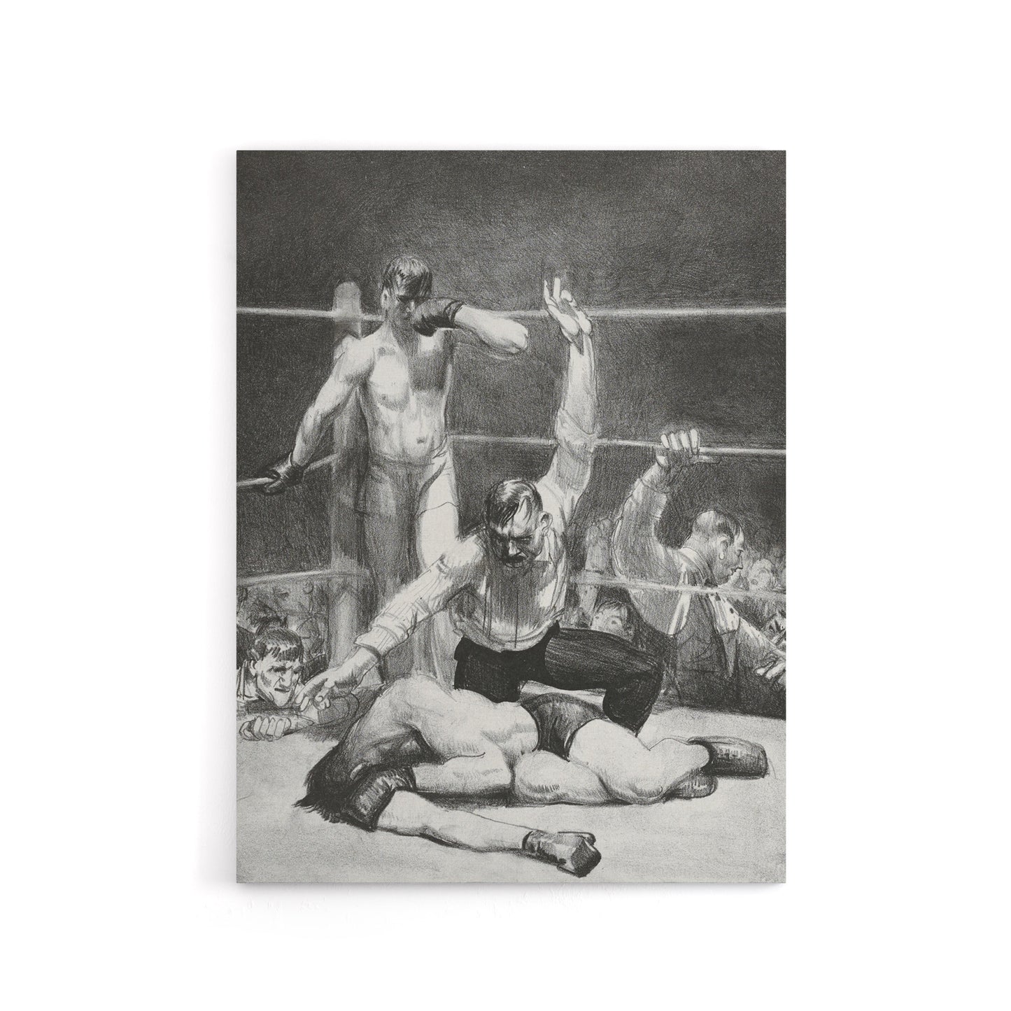 George Bellows Counted Out First Stone Boxing Canvas Wall Art Print