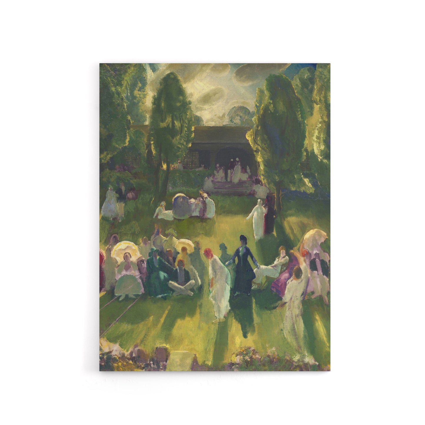 George Bellows Tennis at Newport Painting Detail Canvas Wall Art Print