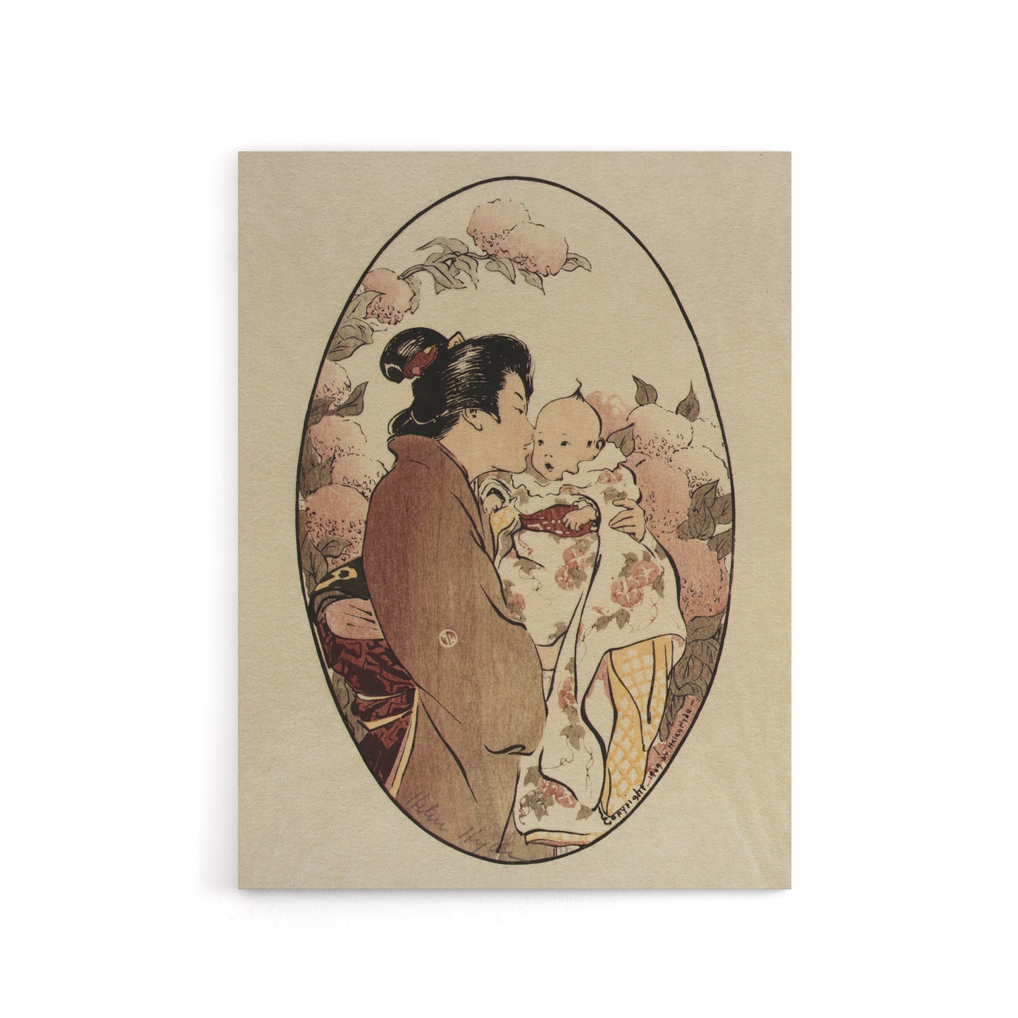 Helen Hyde The Secret Japanese Mother and Child Canvas Wall Art Print
