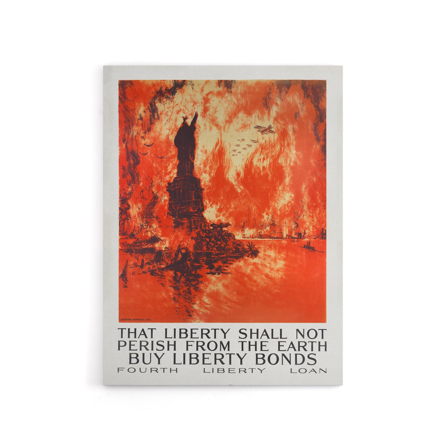 Joseph Pennell Liberty Shall Not Perish From The Earth Canvas Wall Art Print