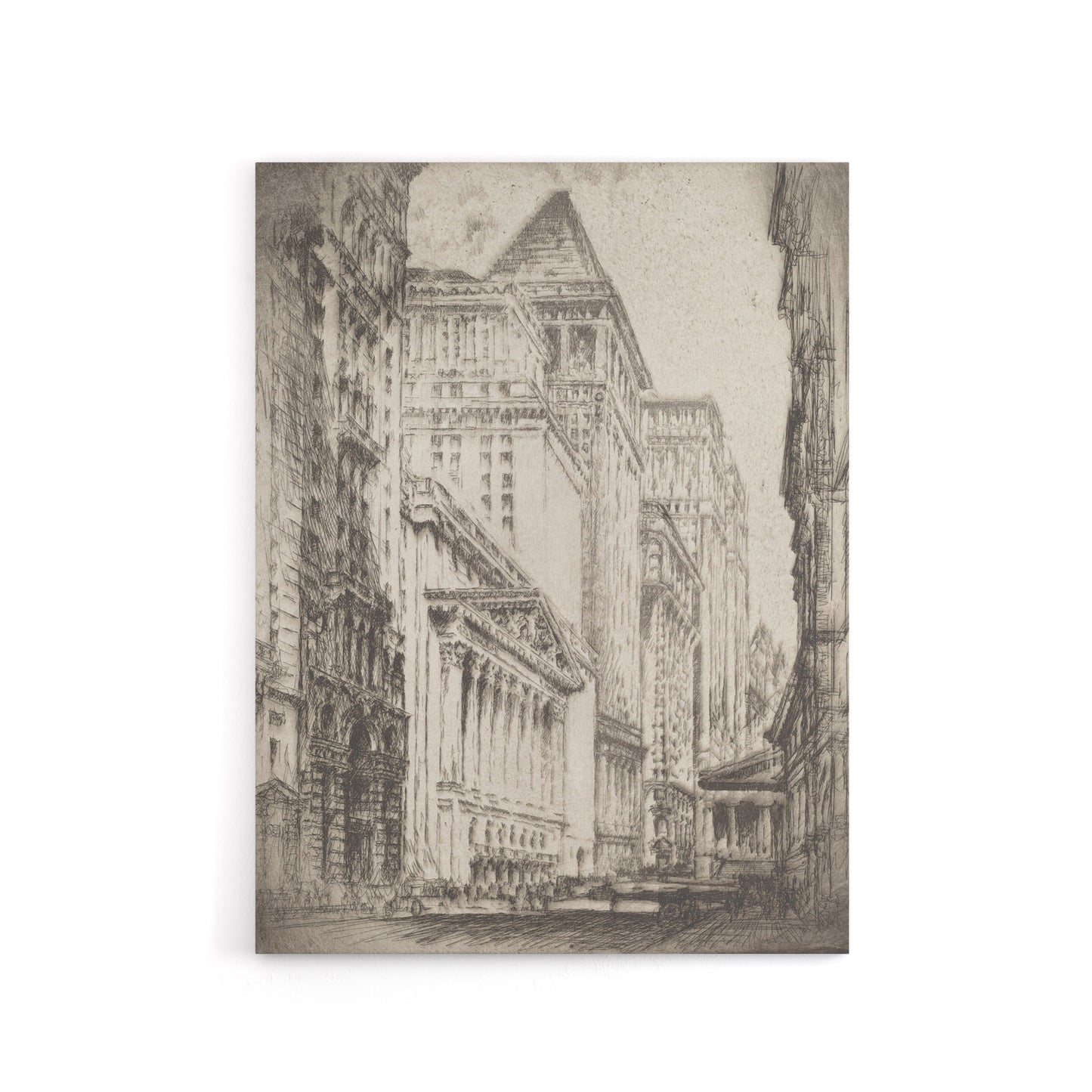 Joseph Pennell New York Stock Exchange Cityscape Canvas Wall Art Print
