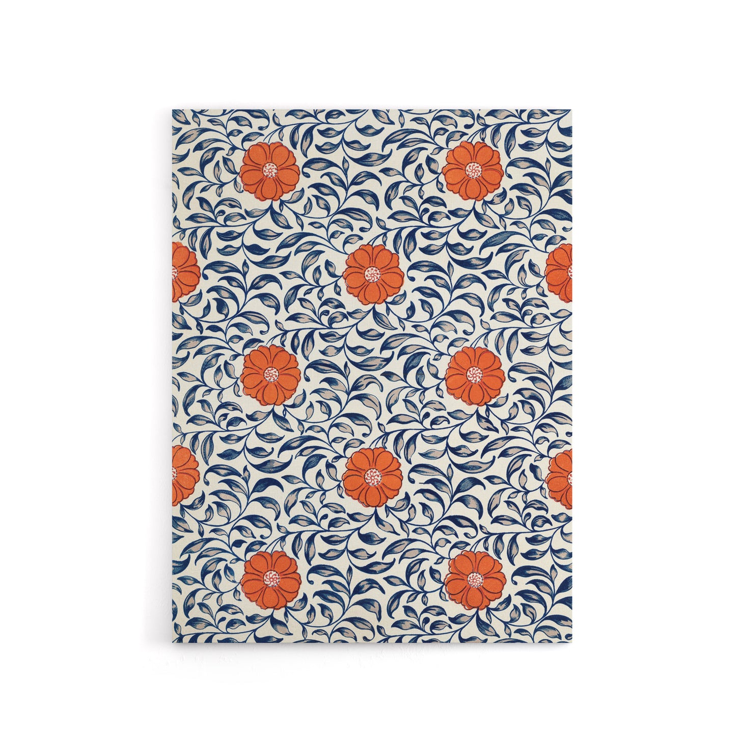 Owen Jones Simple Red Flower Bloom Pattern Canvas Wall Art Print