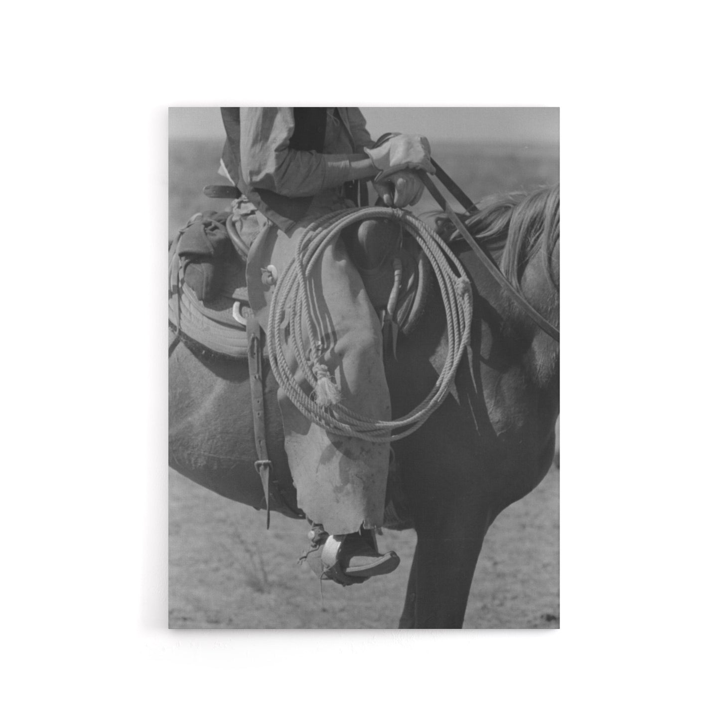 Russell Lee Cowboy Regalia and Equipment Photograph Canvas Wall Art Print