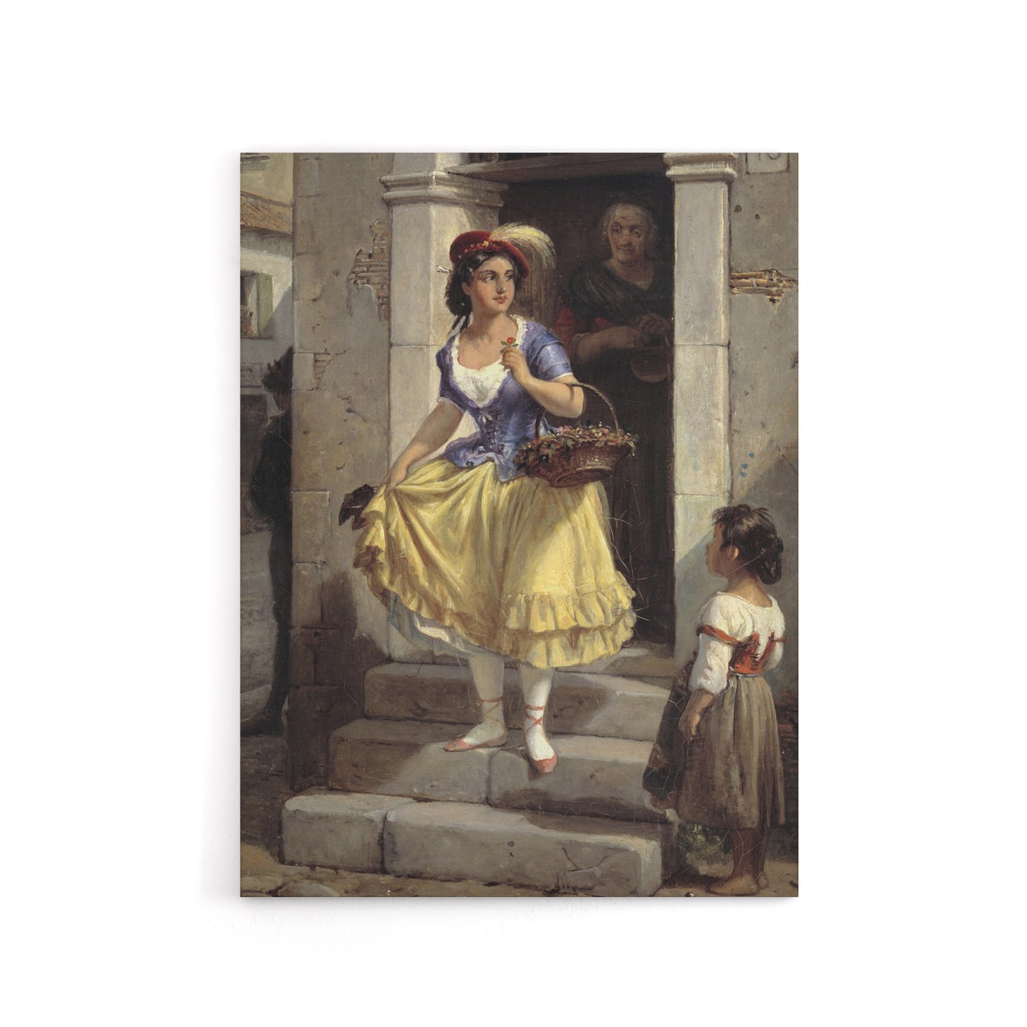Wilhelm Marstrand An Italian Woman Goes to Carnival Canvas Wall Art Print