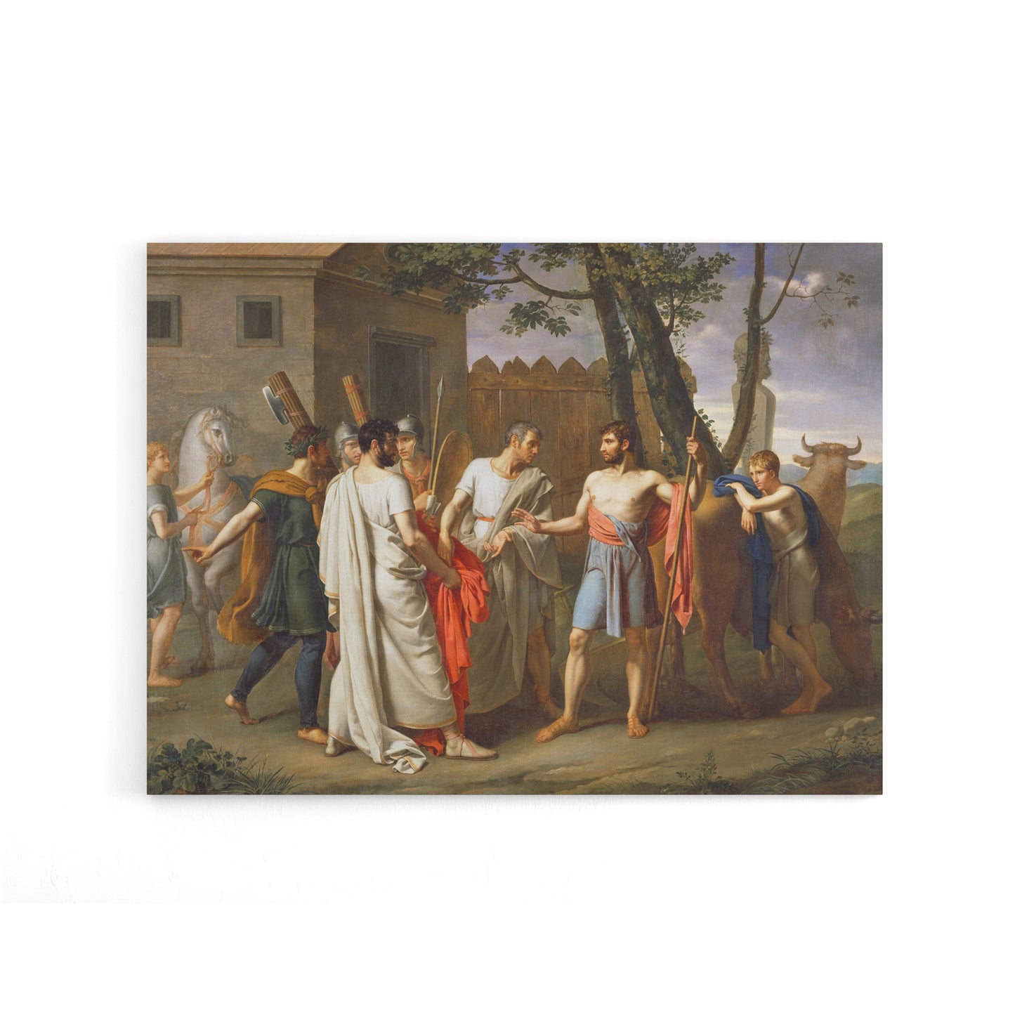 De Ribera Cincinnatus Abandons The Plough Canvas Wall Art Print