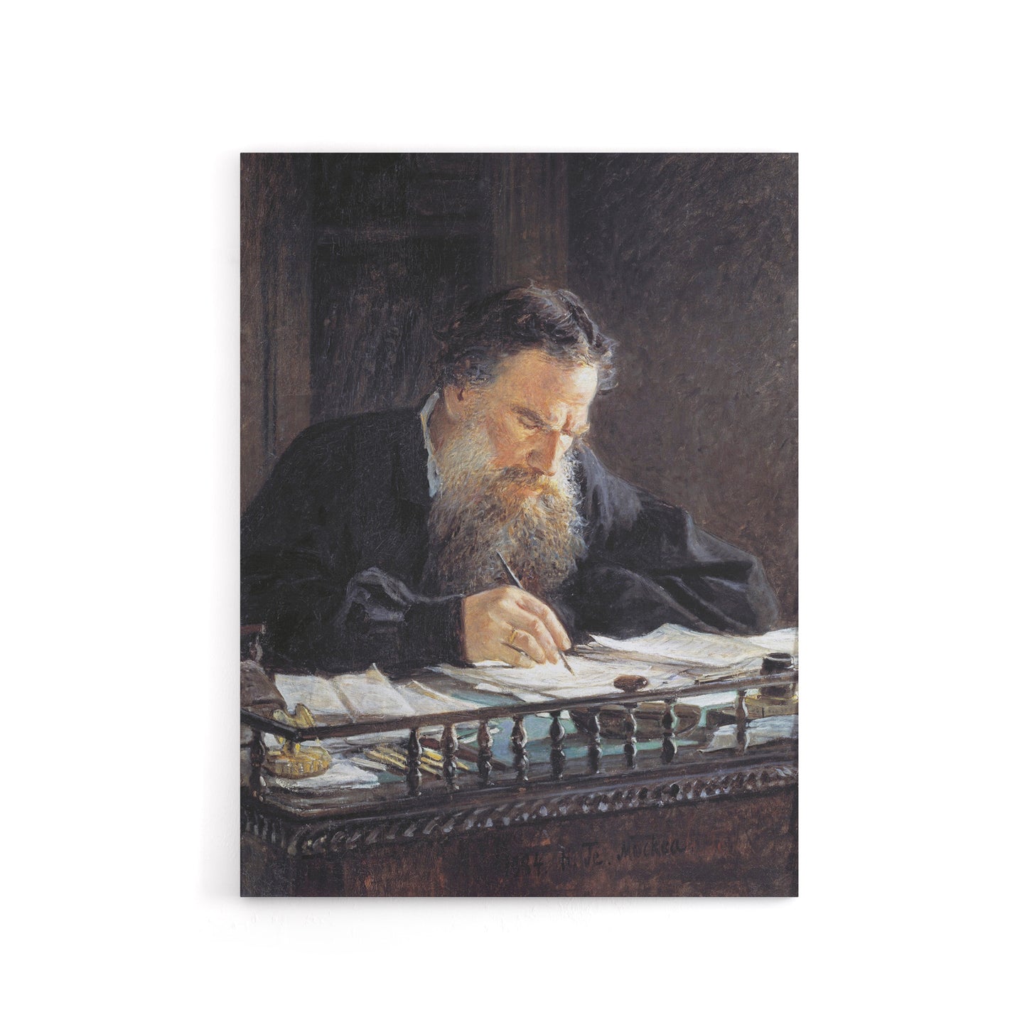 Nikolai Ge Leo Tolstoy Portrait Canvas Wall Art Print