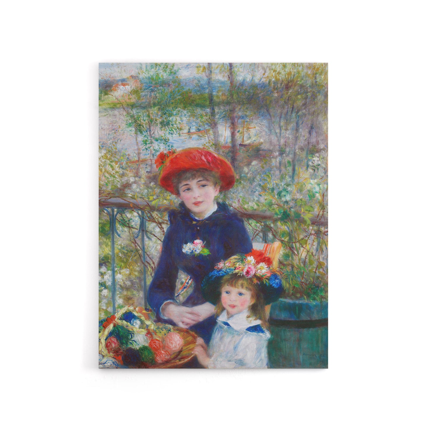 Renoir Two Sisters On The Terrace Canvas Wall Art Print