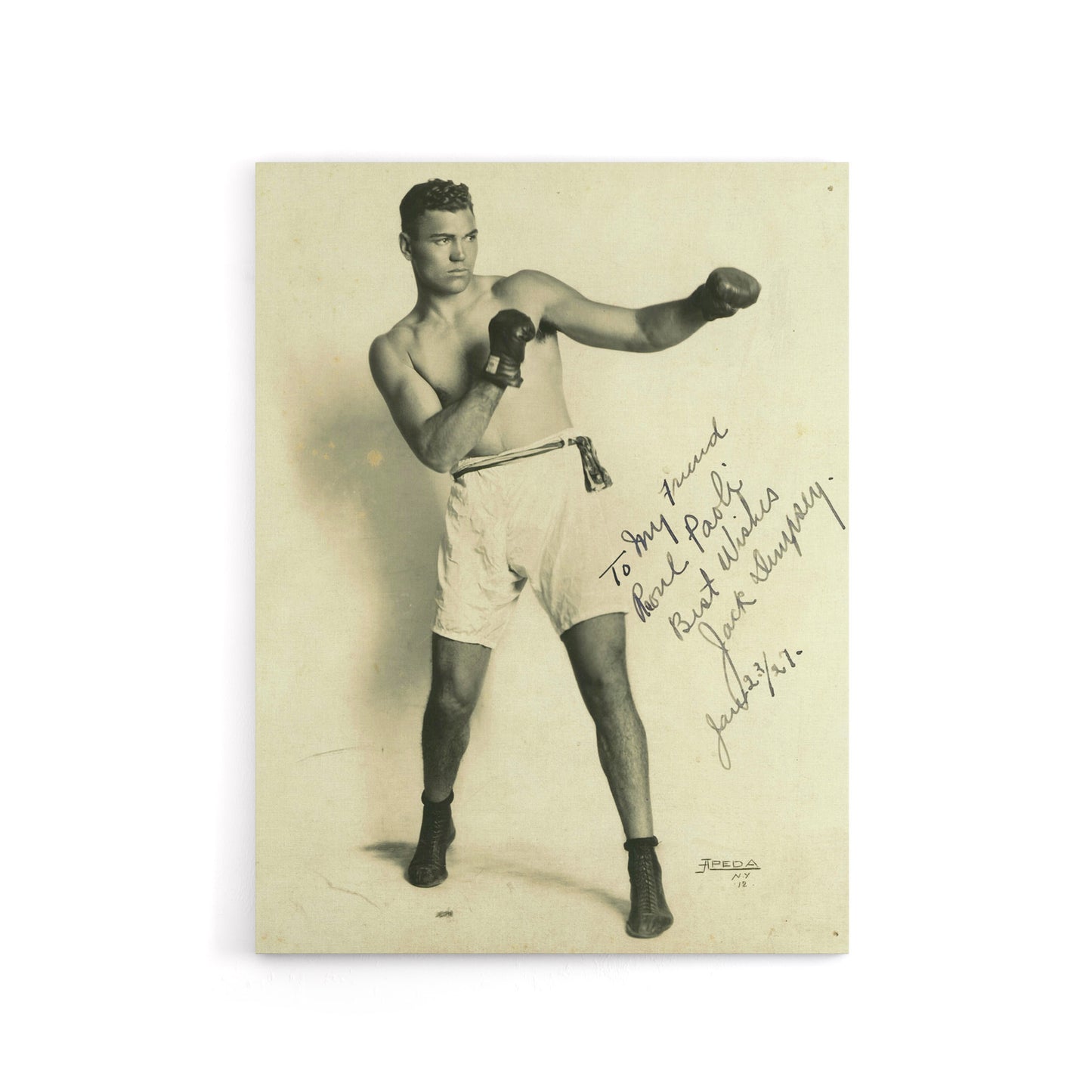 Boxer Mauler Jack Dempsey Canvas Wall Art Print