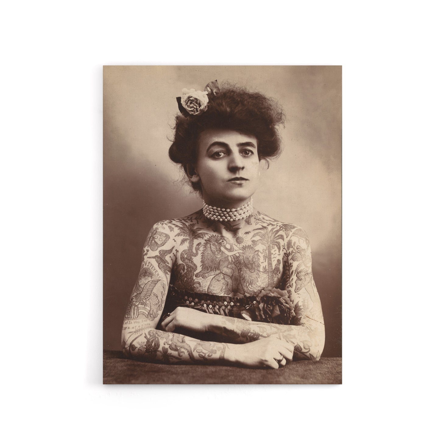 Maud Wagner Trapezist Tattoo Artist Canvas Wall Art Print
