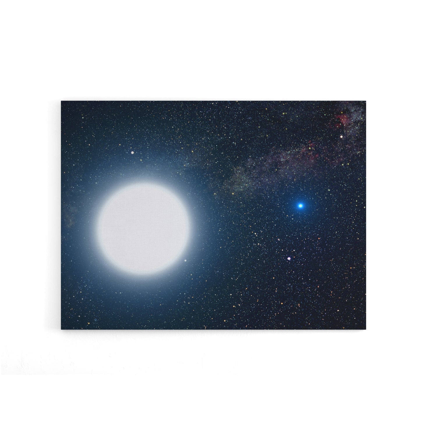 Space NASA Binary Stars Sirius A And B Canvas Wall Art Print