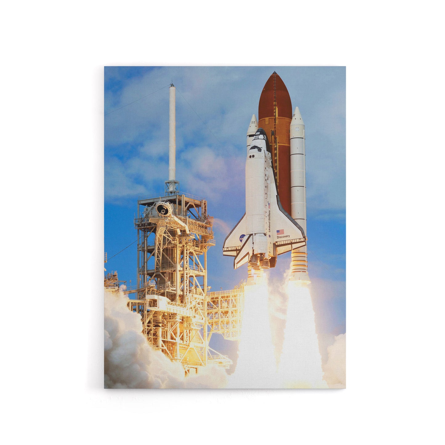 NASA Space Shuttle Discovery Rocket Launch Canvas Wall Art Print