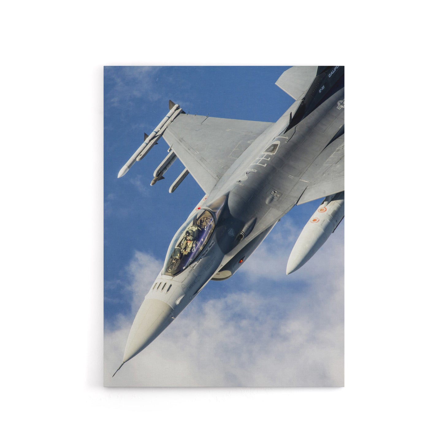 USAF F 16 Fighting Falcon Fighter Jet Canvas Wall Art Print