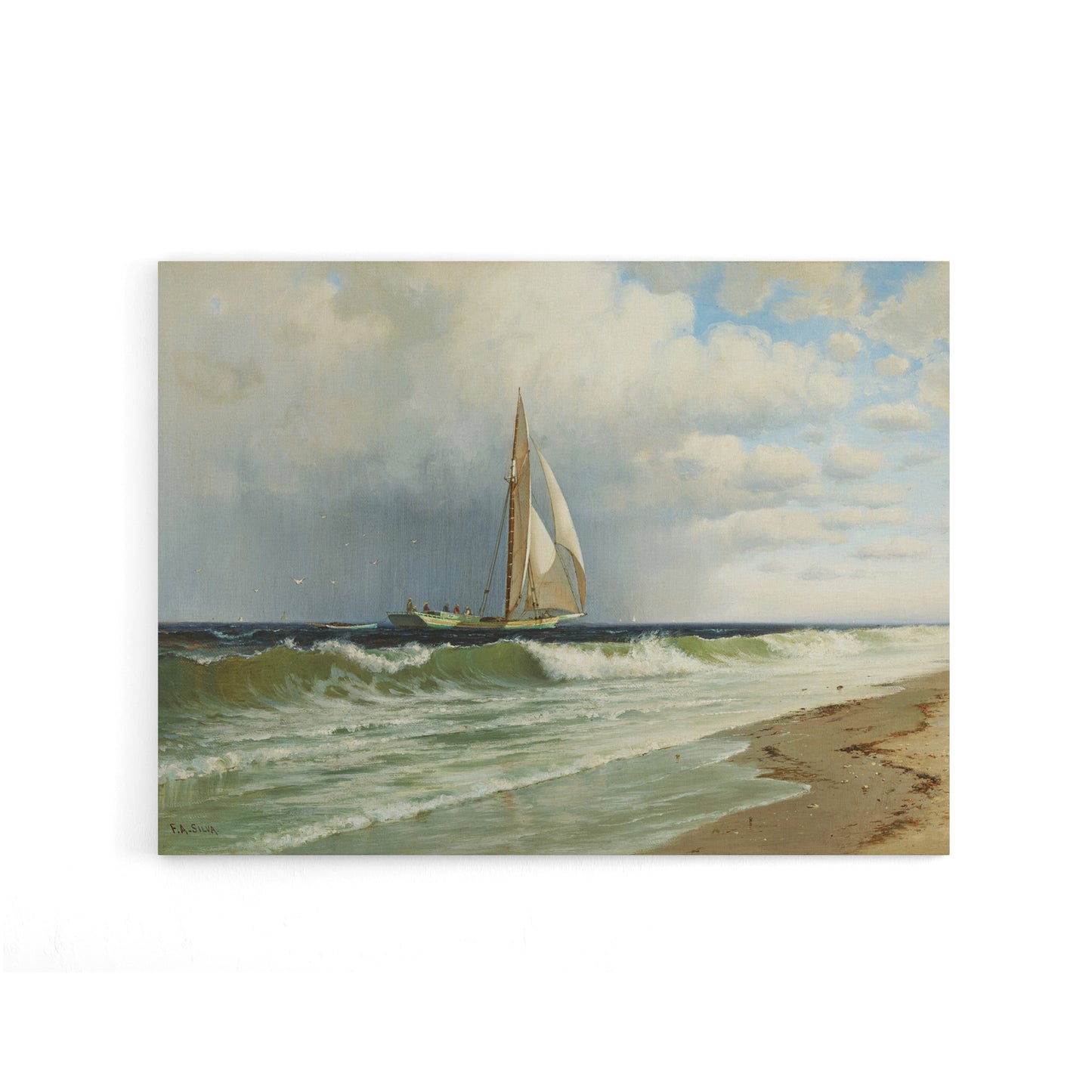 Silva At Coney Island Painting Wall Canvas Wall Art Print