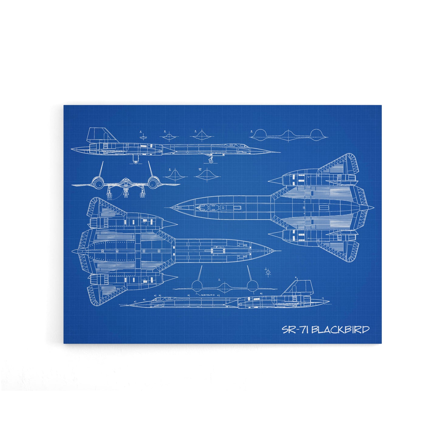 SR 71 Blackbird Habu US Aircraft Spy Canvas Wall Art Print