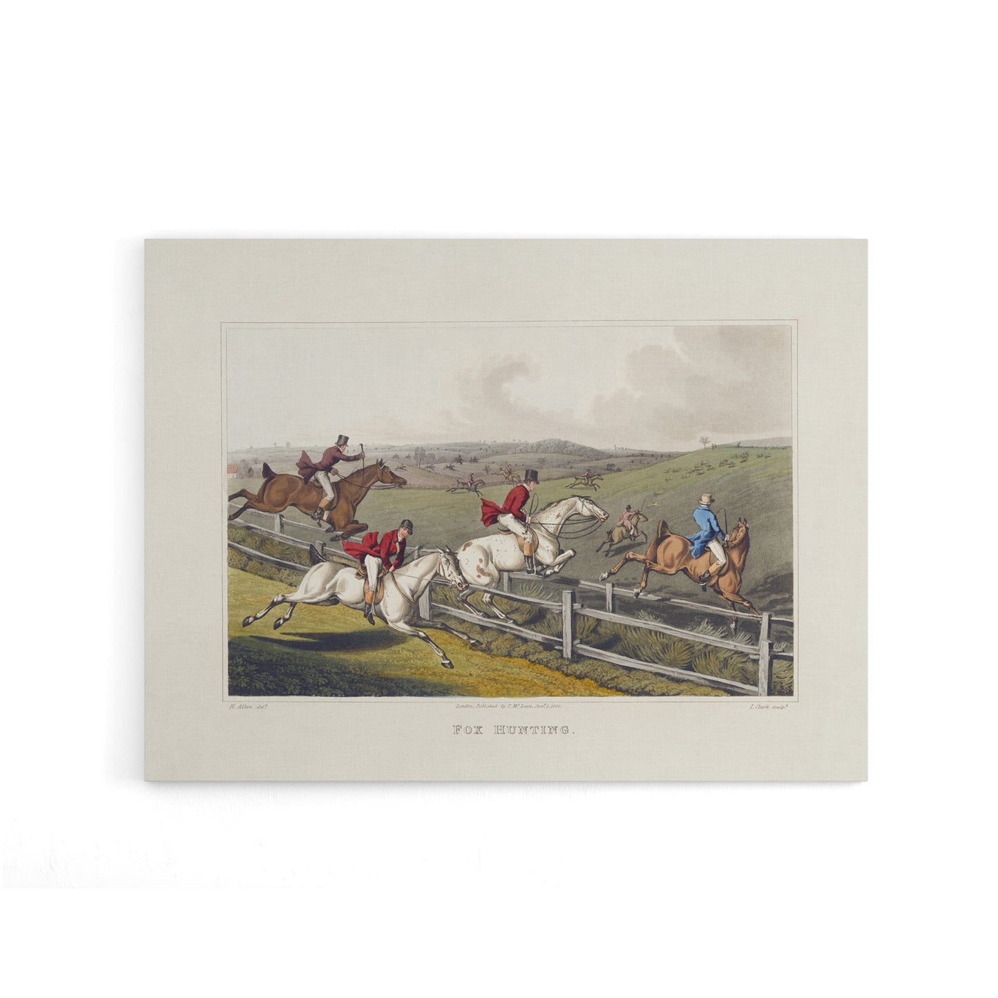 Clark Fox Hunting Horse Hounds Canvas Wall Art Print
