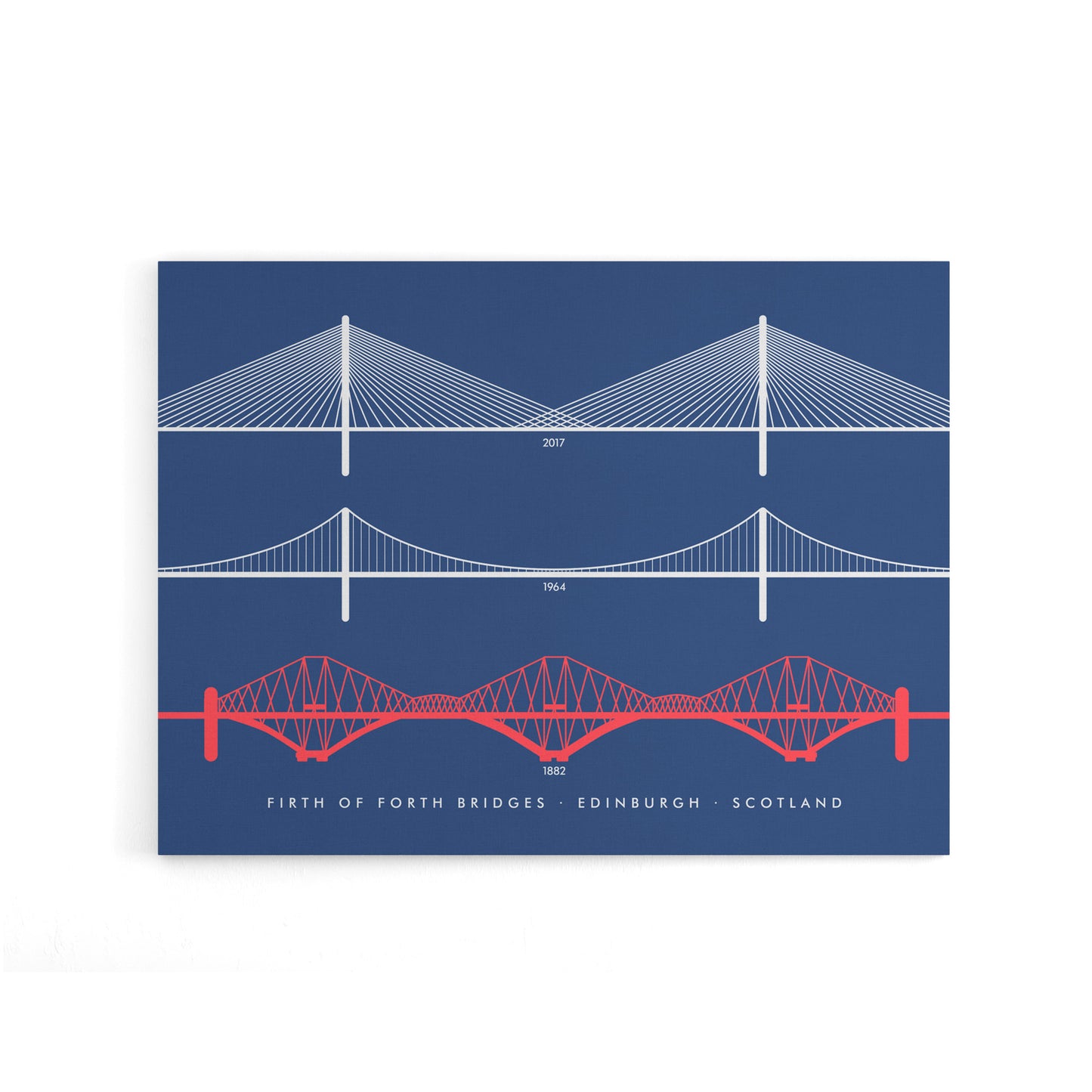 Forth Bridges Edinburgh Scotland Canvas Wall Art Print