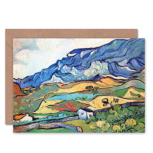 Vincent Van Gogh Les Alpilles Mountain Landscape Saint Remy Greeting Card