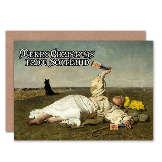 Chelmonski Drunk Scots Funny Alternative Christmas Card