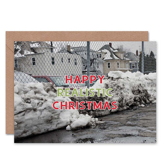 Happy Realistic Xmas Dull Winter Funny Alternative Christmas Card