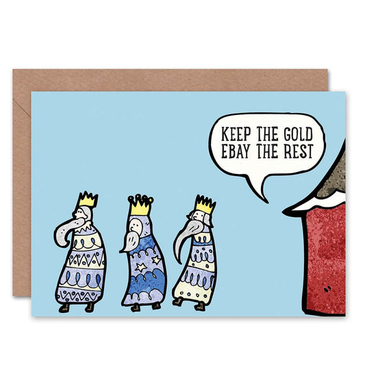 Nativity Three Kings Gifts Funny Christmas Card