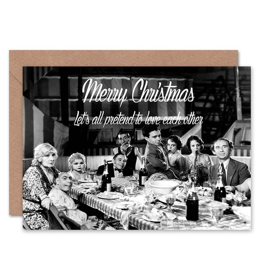Xmas Cast Horror Film Funny Christmas Card