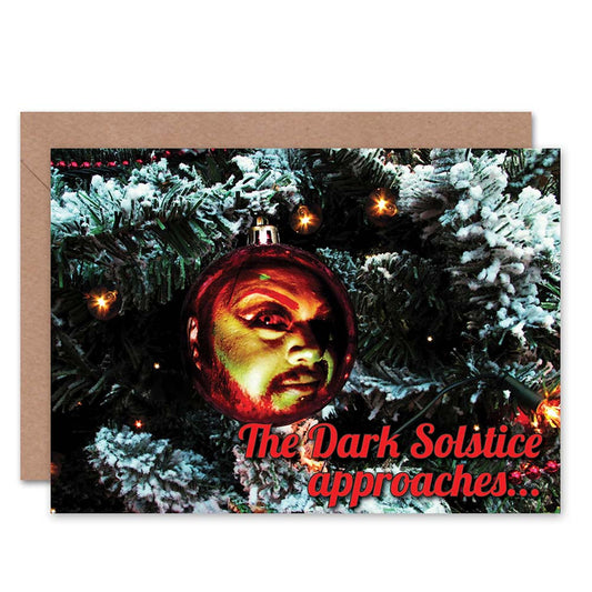 Xmas Dark Solstice Devil Face Fun Christmas Card
