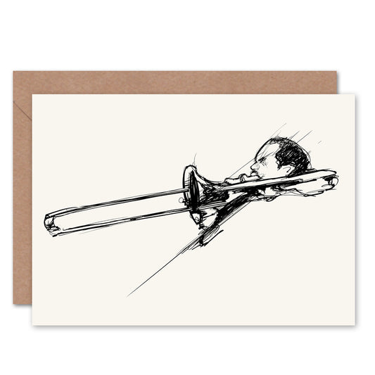 Musician Trombone Player Greeting Card