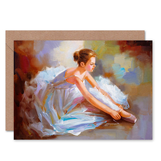 Ballet Dancing Shoes Painting Greeting Card