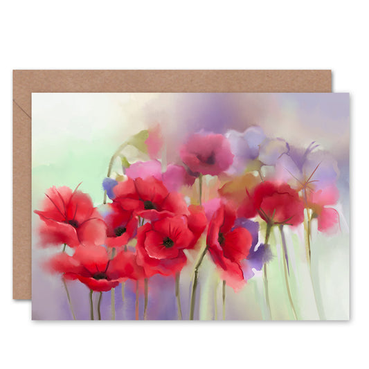 Flowers Dreamy Poppies Greeting Card