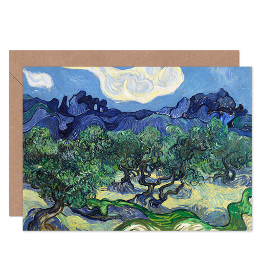 Vincent Van Gogh The Olive Trees Fine Art Greeting Card