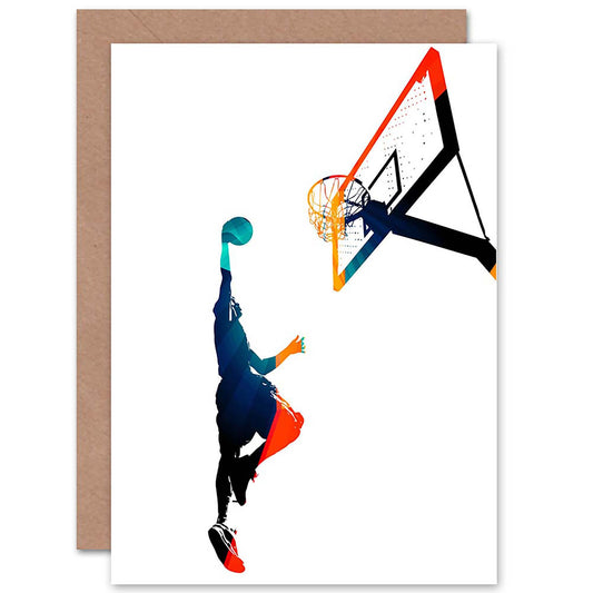 Basketball Slam Dunk Hoop Birthday Card