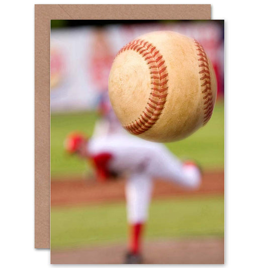 Baseball Pitcher Sport Ball Greeting Card