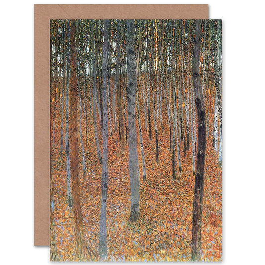 Gustav Klimt Beech Grove I Old Master Painting Greeting Card