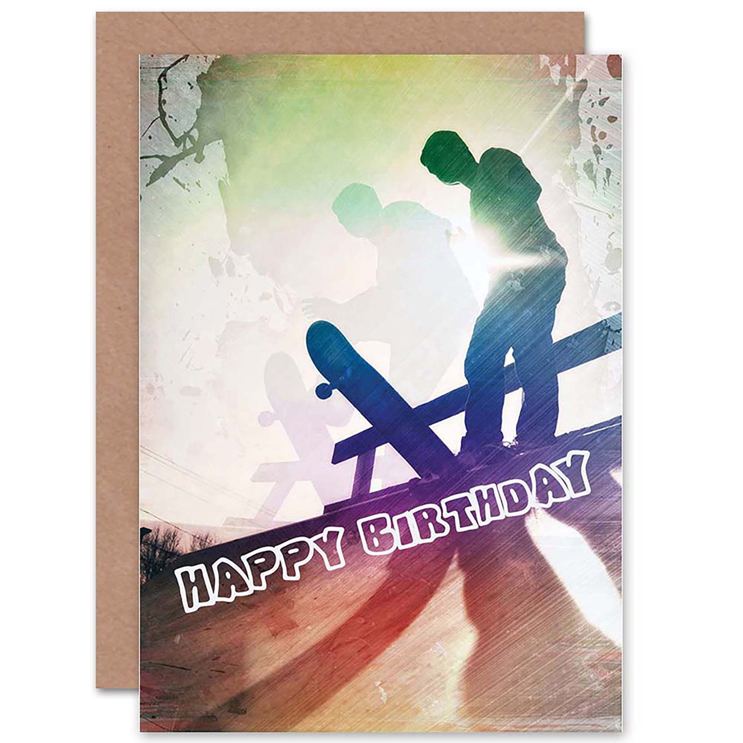 Skateboarder Ramp Skating Birthday Card