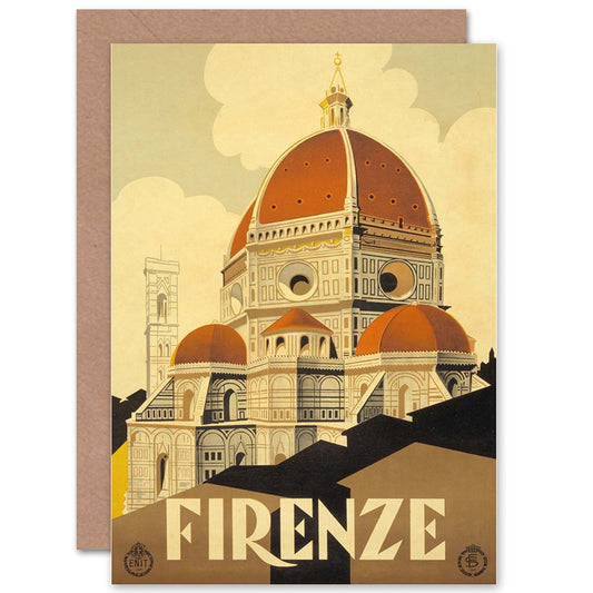 Travel Florence Italy Basilica Santa Maria Fiore Greeting Card