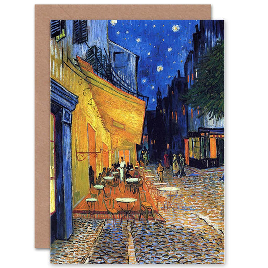 Vincent Van Gogh Cafe Terrace Place Du Forum Arles 1888 Greeting Card