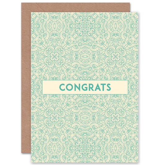 Congrats Ornate Pattern Congratulations Card