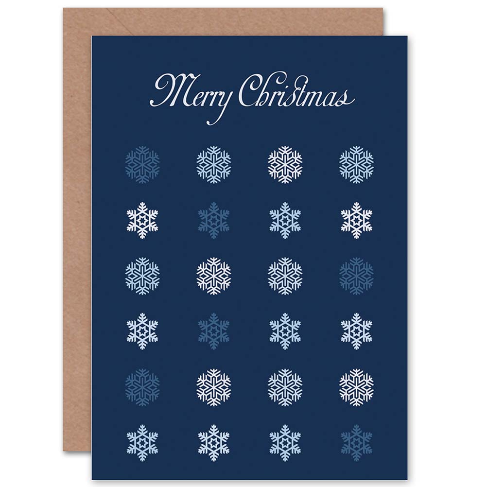 Xmas Snowflake Line Design Christmas Card