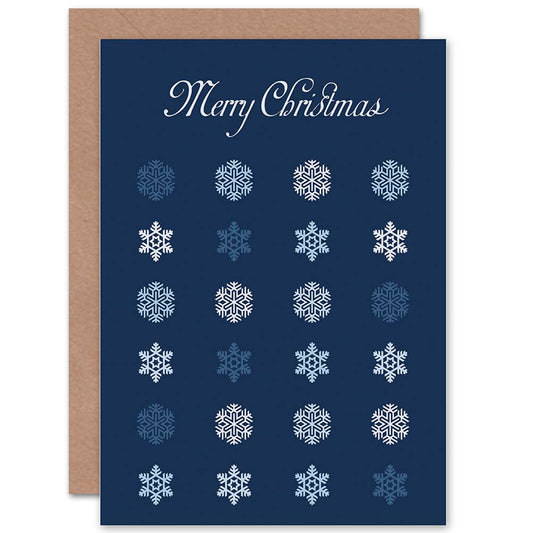 Xmas Snowflake Line Design Christmas Card