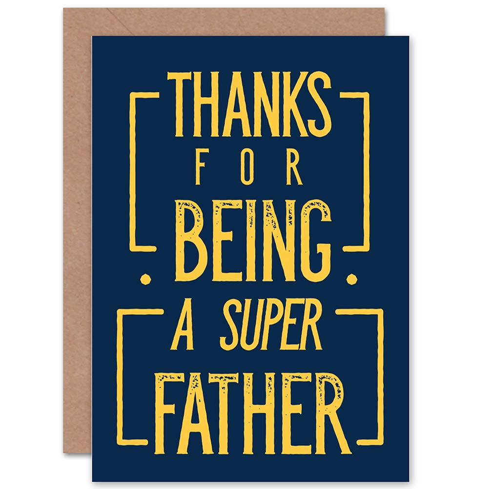 Thanks For Being Super Dad Simple Bold Father's Day Card