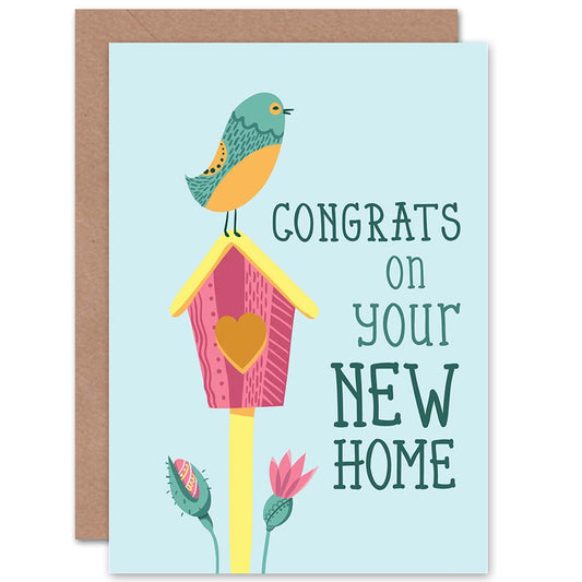 Cute Birdhouse Love Heart Congrats New Home Card
