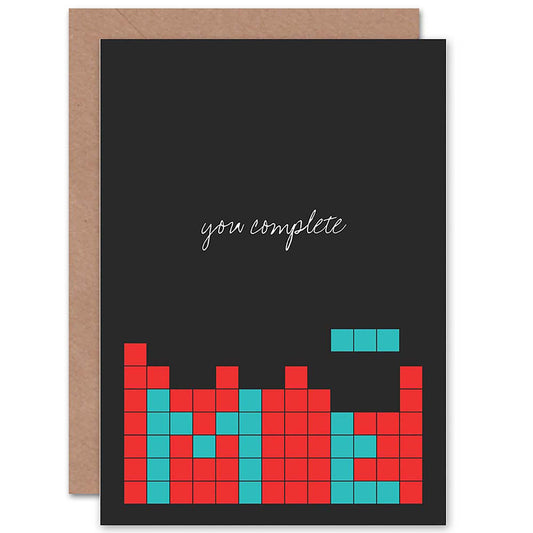 Romance You Complete Me Gamer Romantic Card