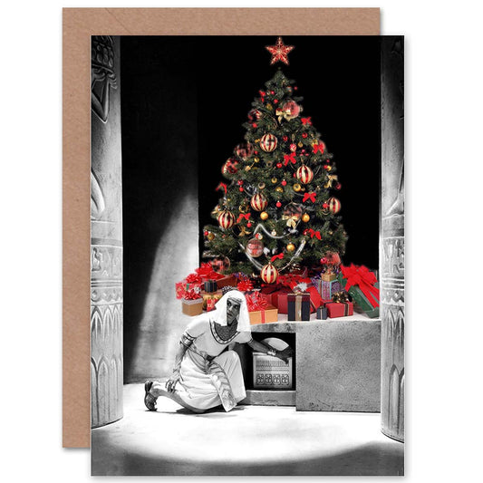Xmas Karloff Imhotep Horror Mummy Fun Christmas Card