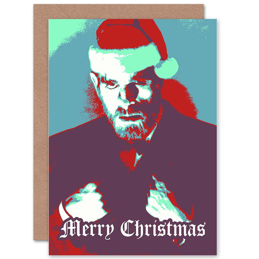 Xmas Karloff Morgan Horror Funny Merry Christmas Card