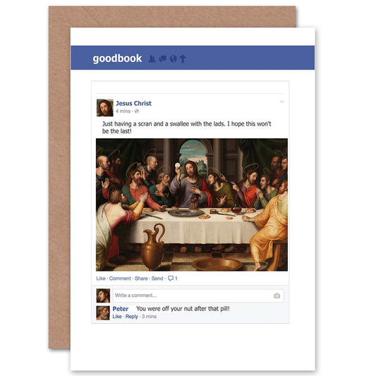 Last Supper Jesus Funny Christmas Card