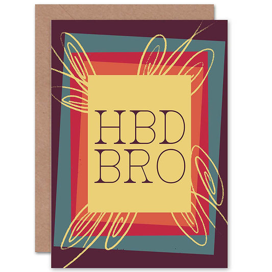 Hbd Bro Brother Text Message Acronym Birthday Card
