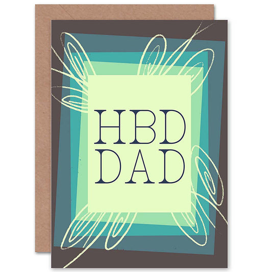 HBD Dad Father Acronym Happy Birthday Card
