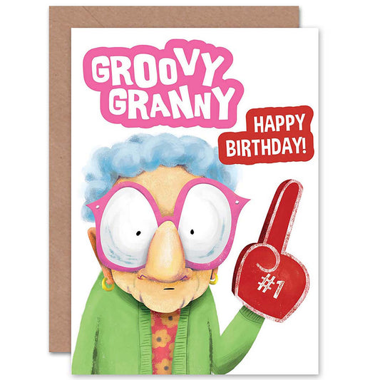 Groovy Granny Gran Number One Funny Birthday Card