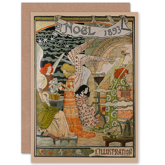 Grasset Art Nouveau Celebration Christmas Card